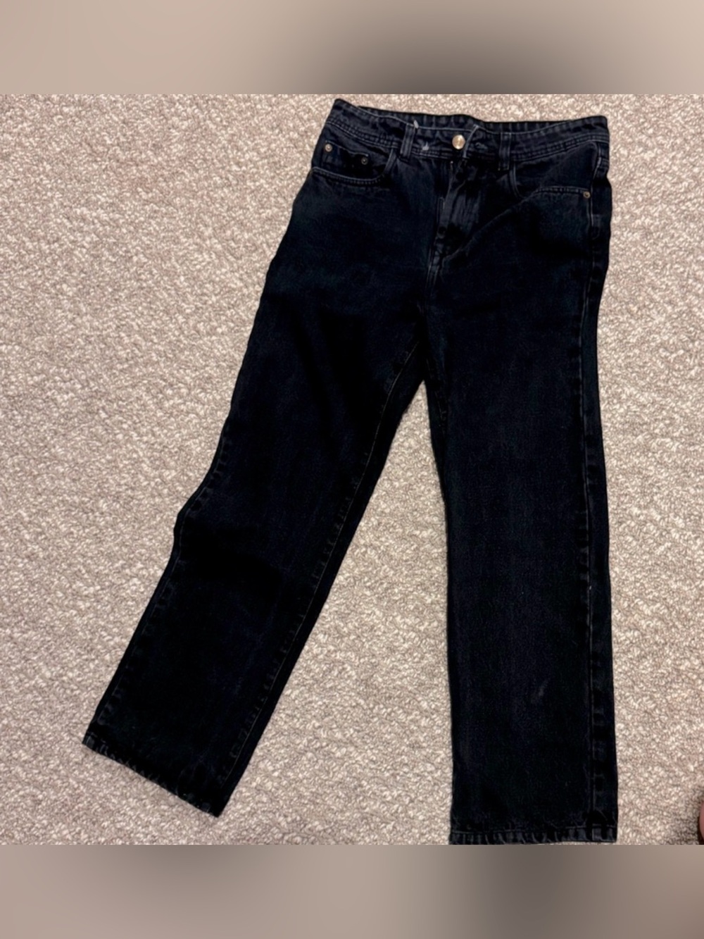 Zara black straight leg jeans